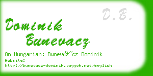 dominik bunevacz business card